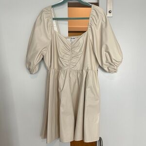 ARULA Cream Puff Sleeve Mini Dress